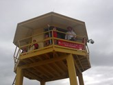 u6 see the lifeguard tower firsthand